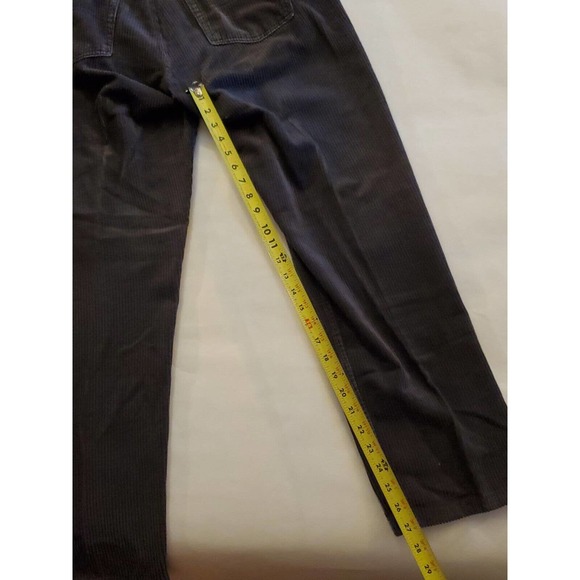 Gray Armani Jeans Corduroy Trousers Pants Regular Fit Milan Stretch Men Size 34 - Picture 10 of 11